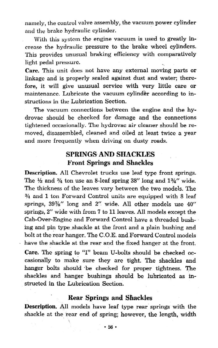 1951 Chevrolet Trucks Operators Manual Page 22